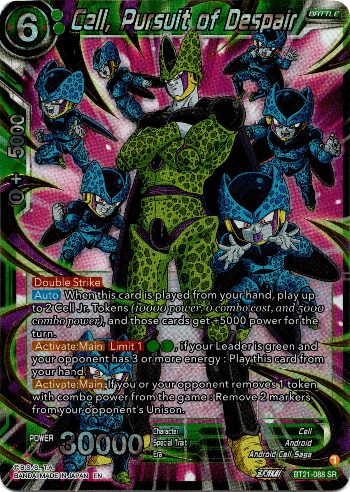 Cell, Pursuit of Despair - BT21-088 - Wild Resurgence - Foil - Card Cavern