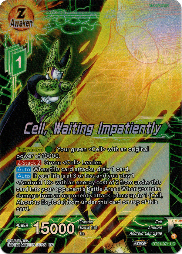 Cell, Waiting Impatiently - BT21-071 - Wild Resurgence - Foil - Card Cavern