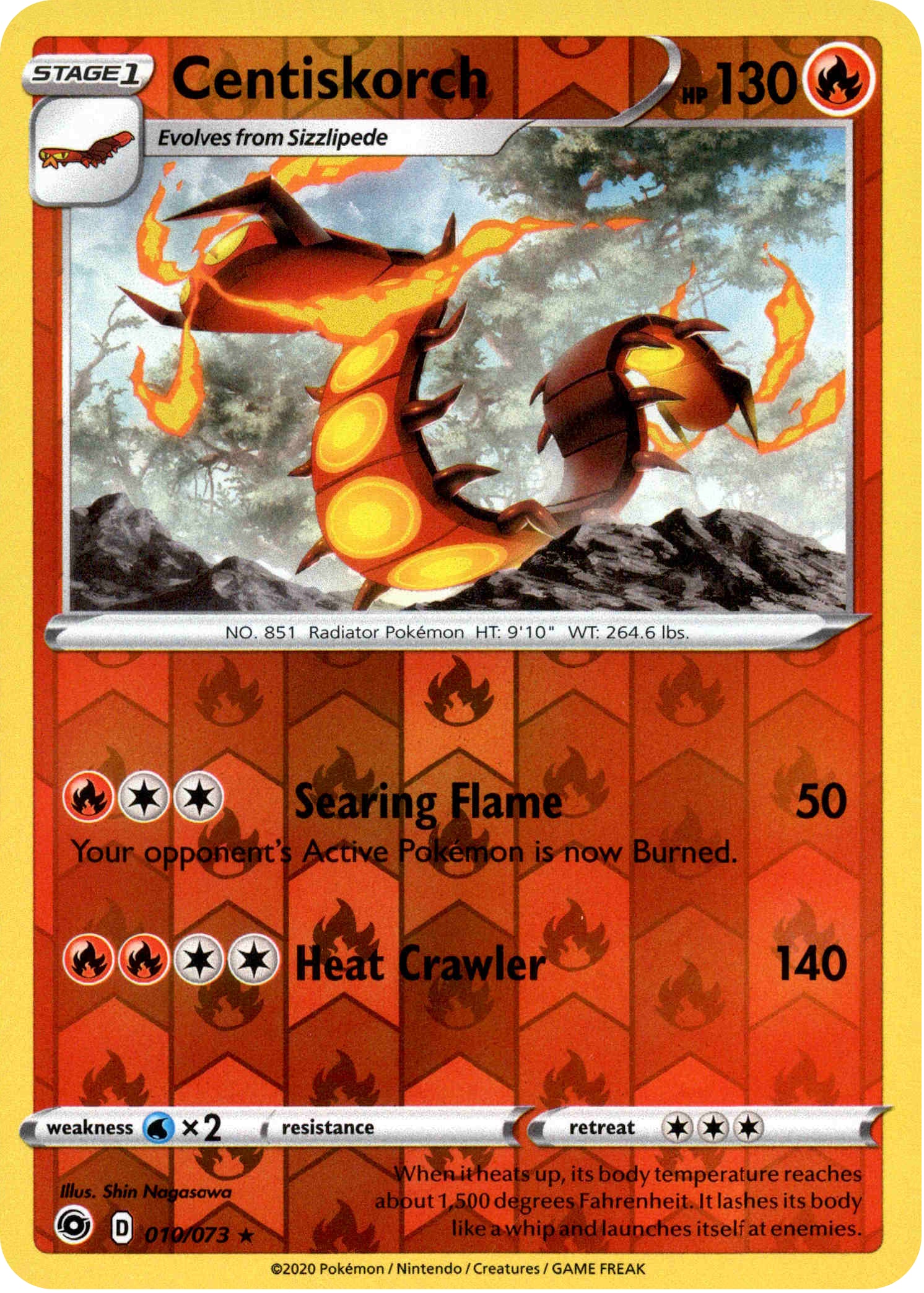 Centiskorch - 10/73 - Champion's Path - Reverse Holo - Card Cavern