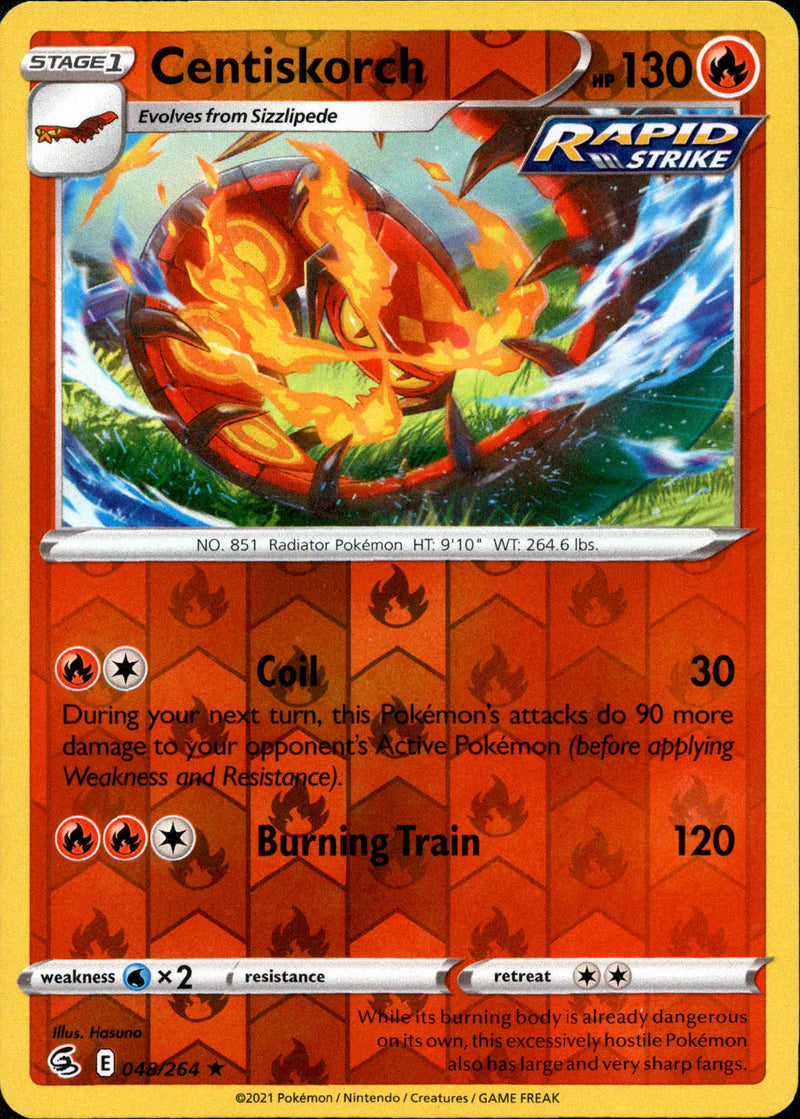 Centiskorch - 048/264 - Fusion Strike - Reverse Holo - Card Cavern