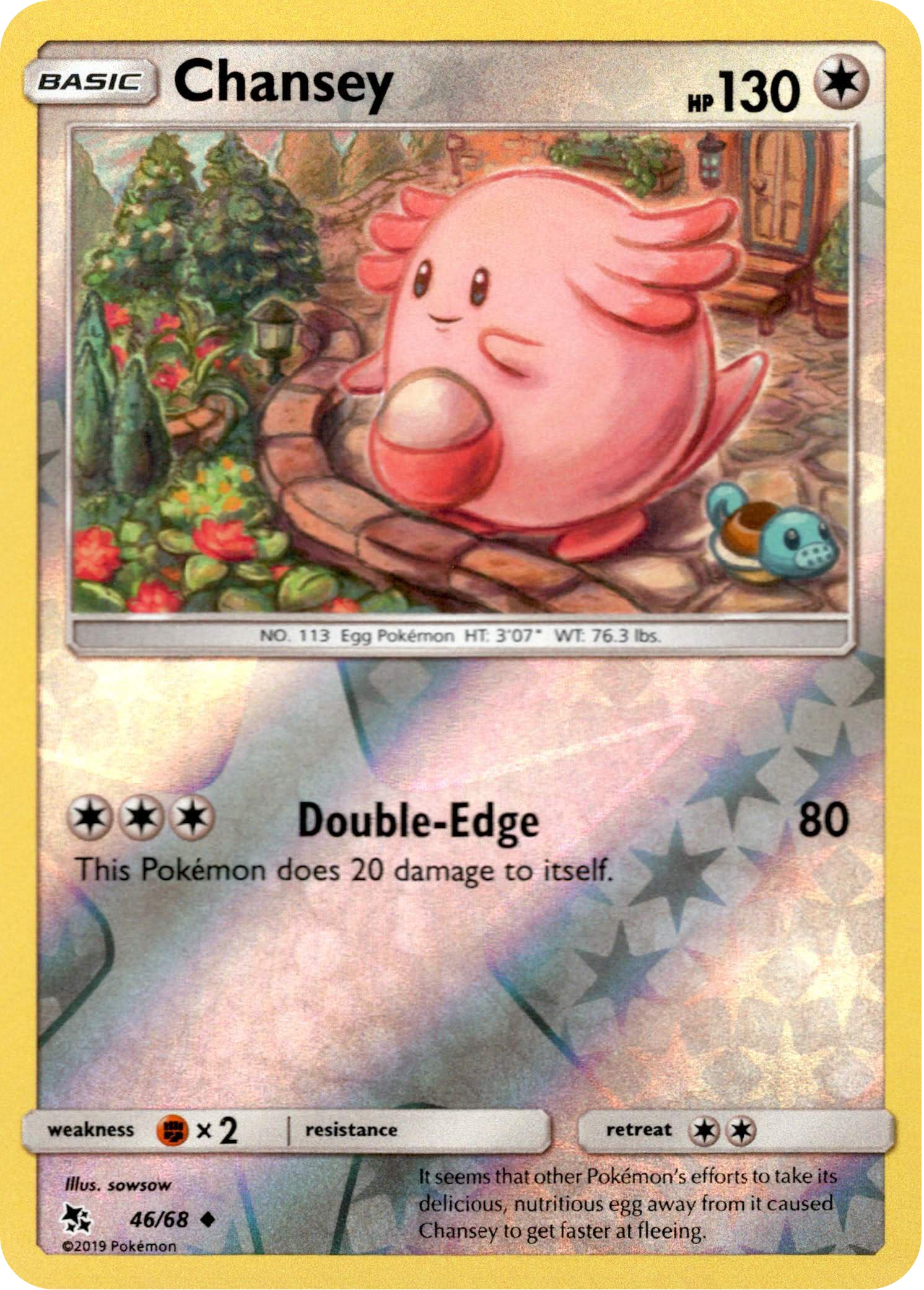 Chansey - 46/68 - Hidden Fates - Reverse Holo - Card Cavern