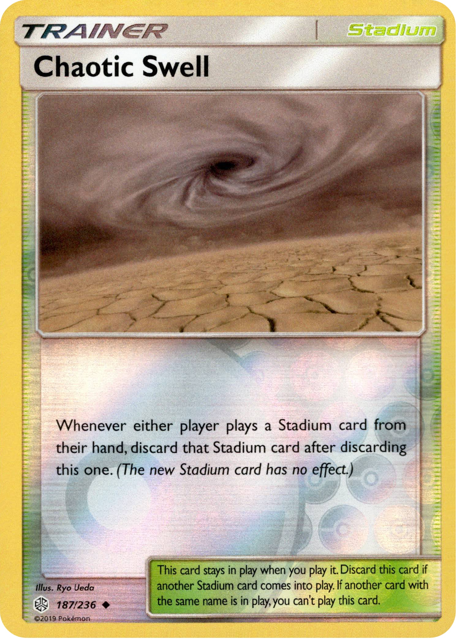 Chaotic Swell - 187/236 - Cosmic Eclipse - Reverse Holo - Card Cavern