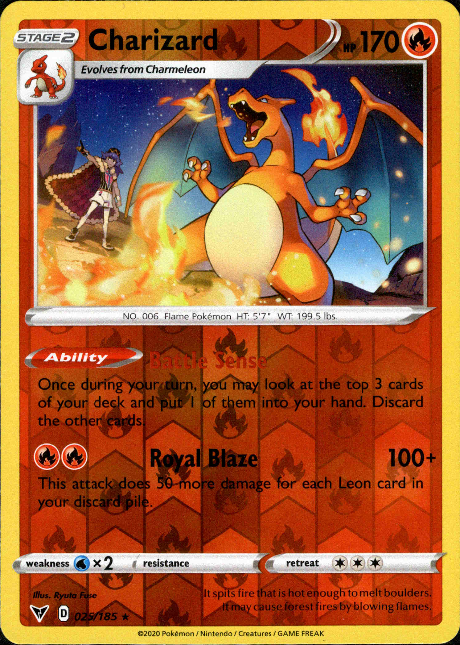 Charizard - 025/185 - Vivid Voltage - Reverse Holo - Card Cavern