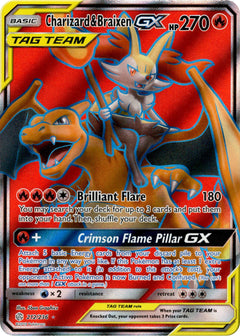 Charizard & Braixen GX Full Art - 212/236 - Cosmic Eclipse - Holo - Card Cavern