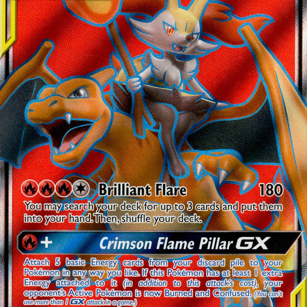 charizard and braixen pokemon card Charizard & Braixen GX Full Art - 212/236 - Cosmic Eclipse