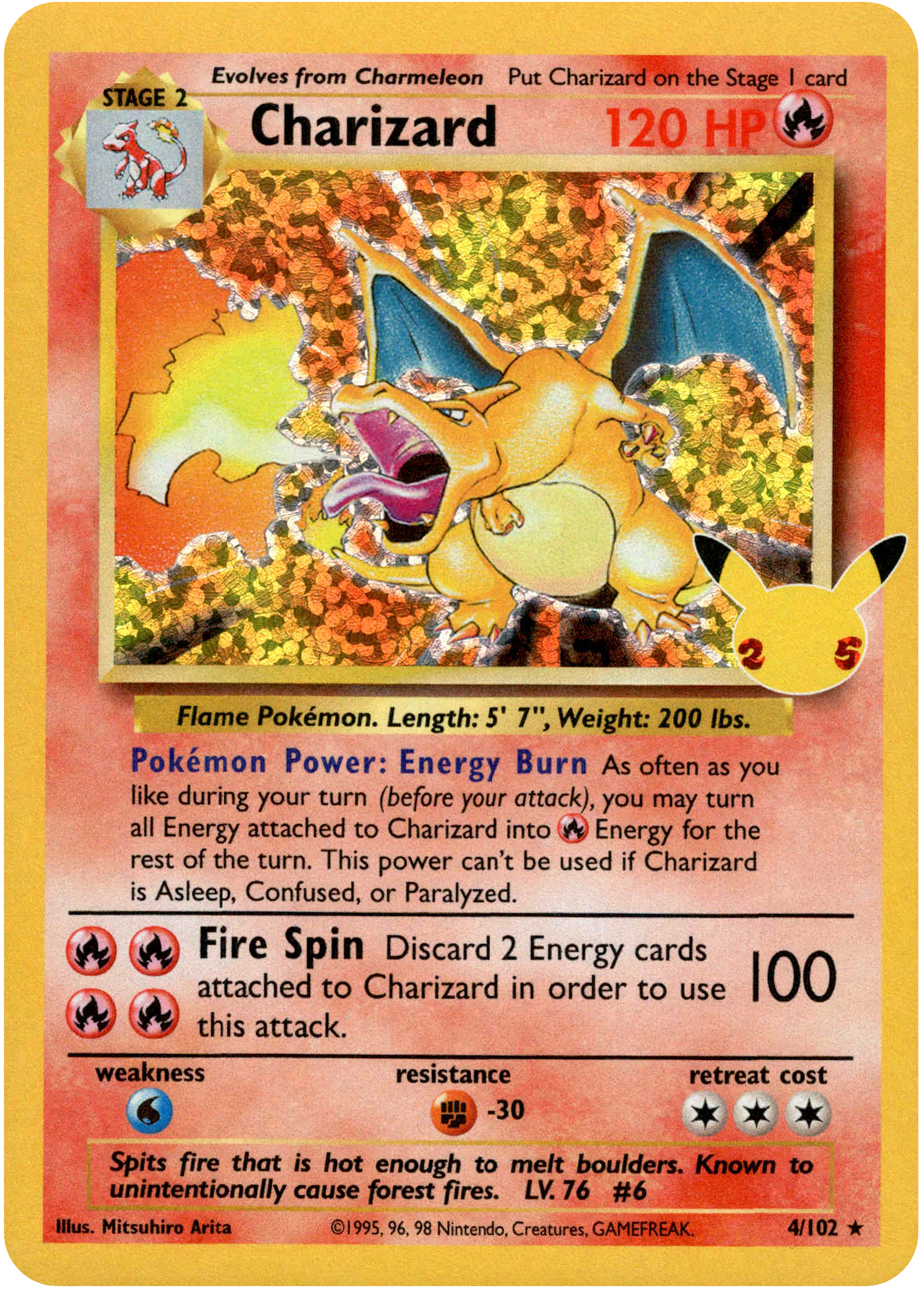Charizard (Classic Collection) - 4/102 - Celebrations - Holo - Card Cavern