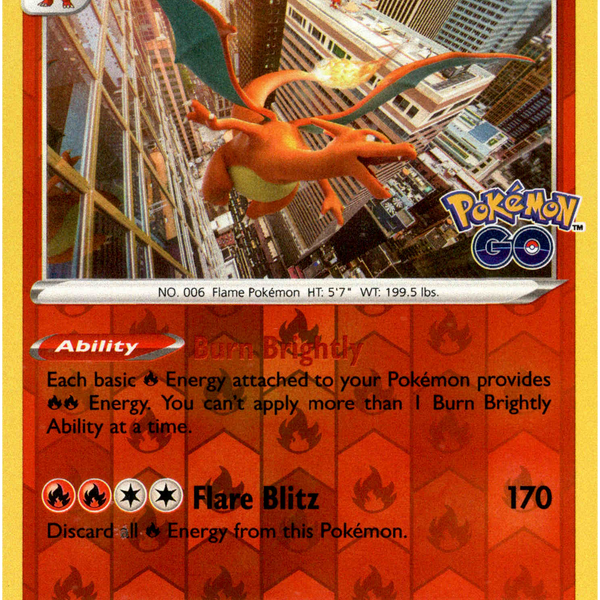 Charizard - 010/078 - Pokemon Go - Reverse Holo Card Cavern Trading Cards, LLC Charizard - 010/078 - Pokemon Go - Reverse Holo Card Cavern Trading Cards, LLC