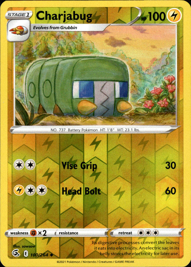 Charjabug - 100/264 - Fusion Strike - Reverse Holo - Card Cavern