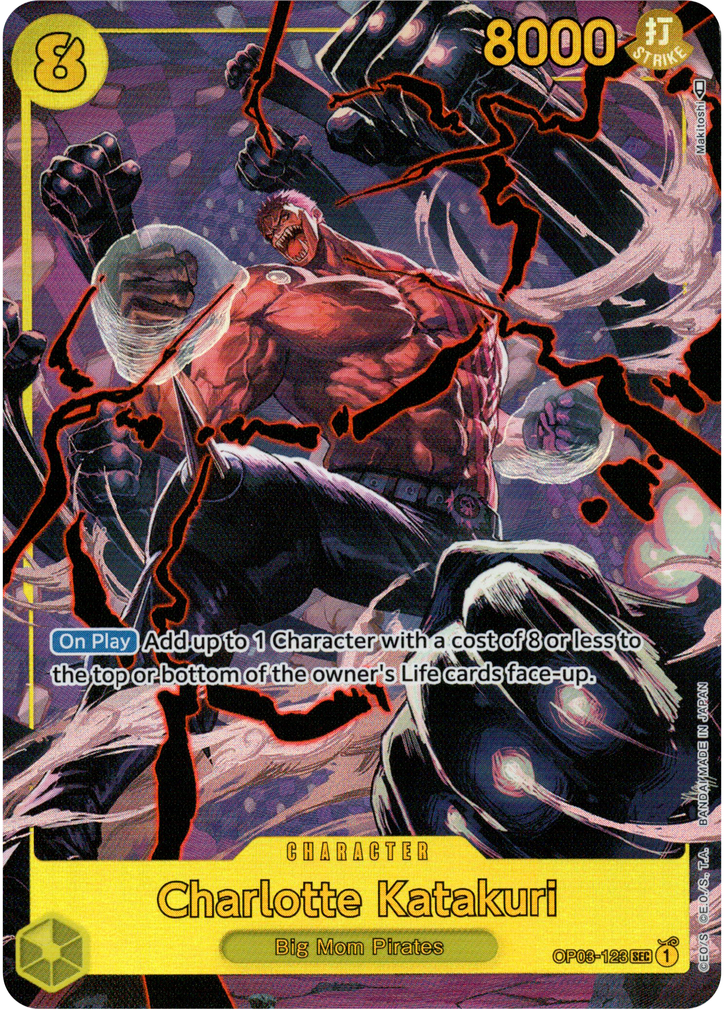 Charlotte Katakuri Alternate Art - OP03-123 SEC - Pillars of Strength - Foil - Card Cavern