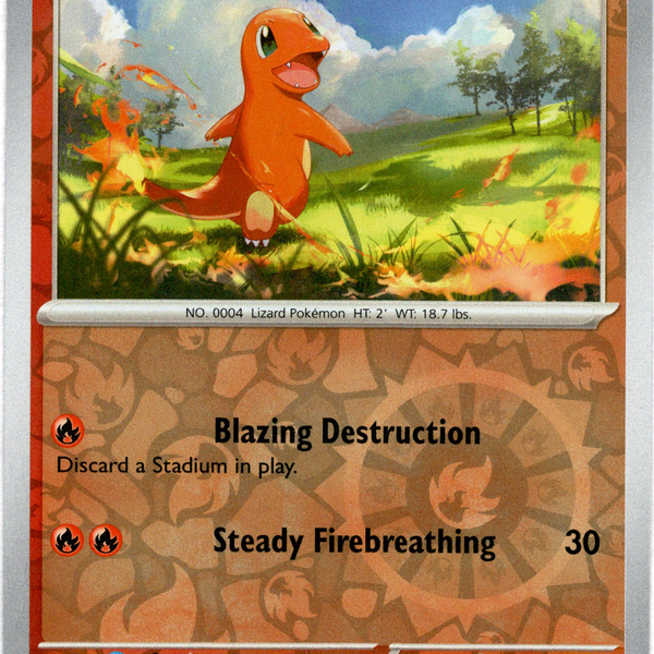 charmander holographic card Charmander - 007/091 - Paldean Fates