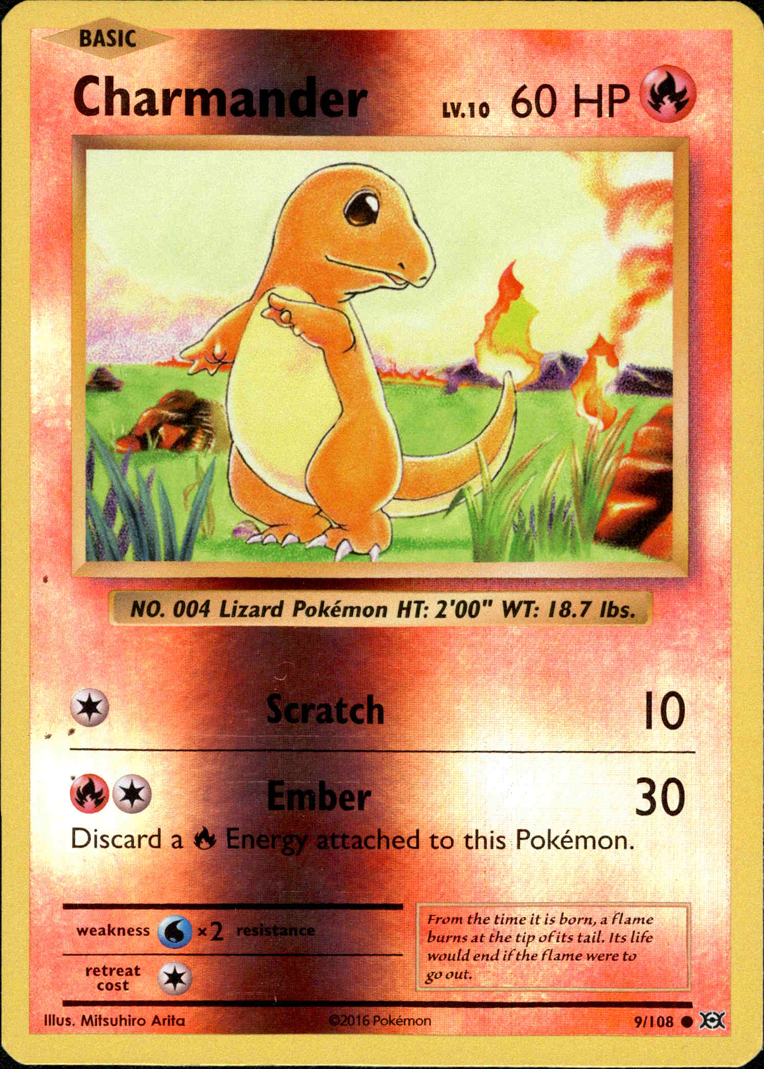 Charmander - 9/108 - Evolutions - Reverse Holo - Card Cavern