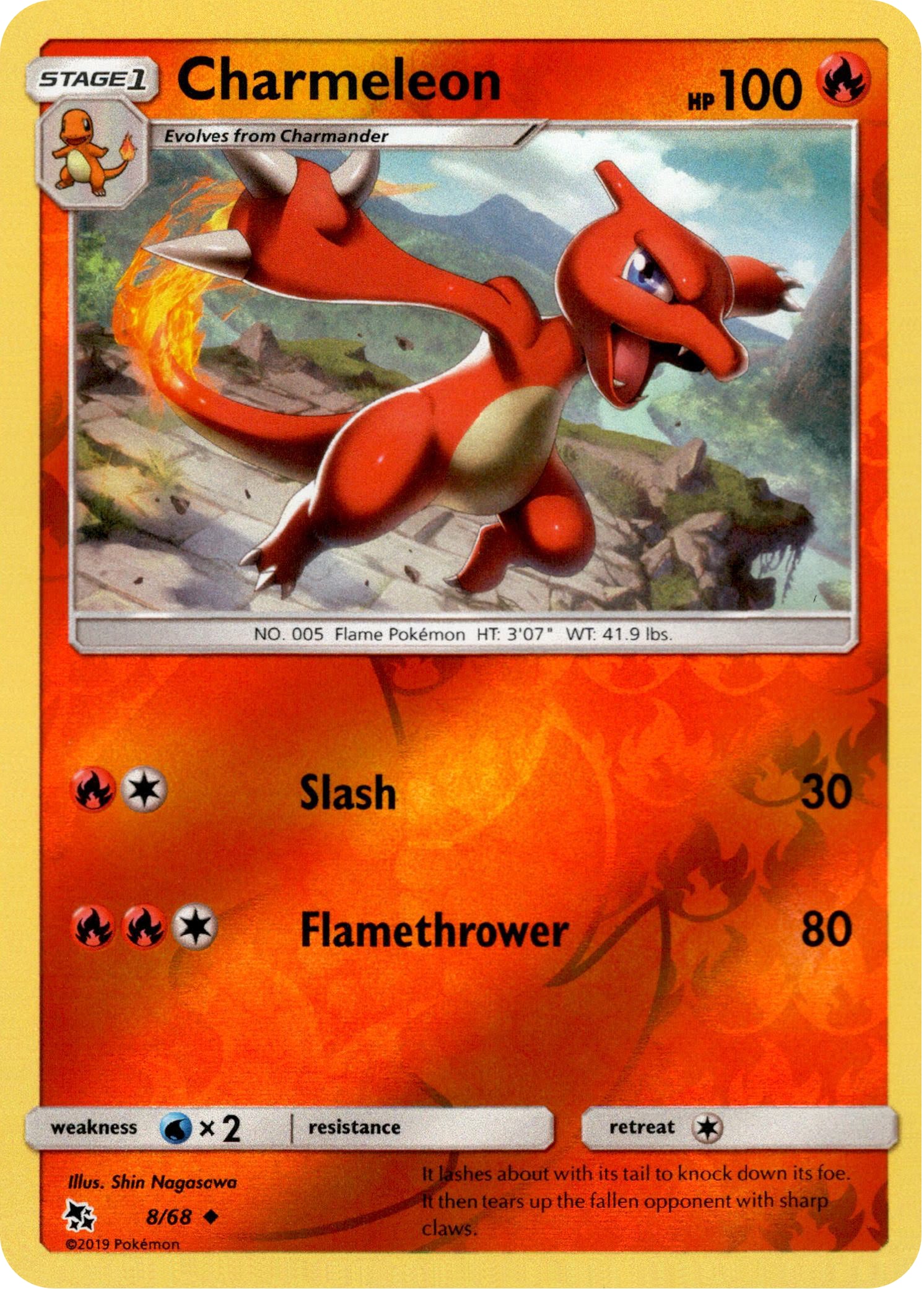 Charmeleon - 8/68 - Hidden Fates - Reverse Holo - Card Cavern