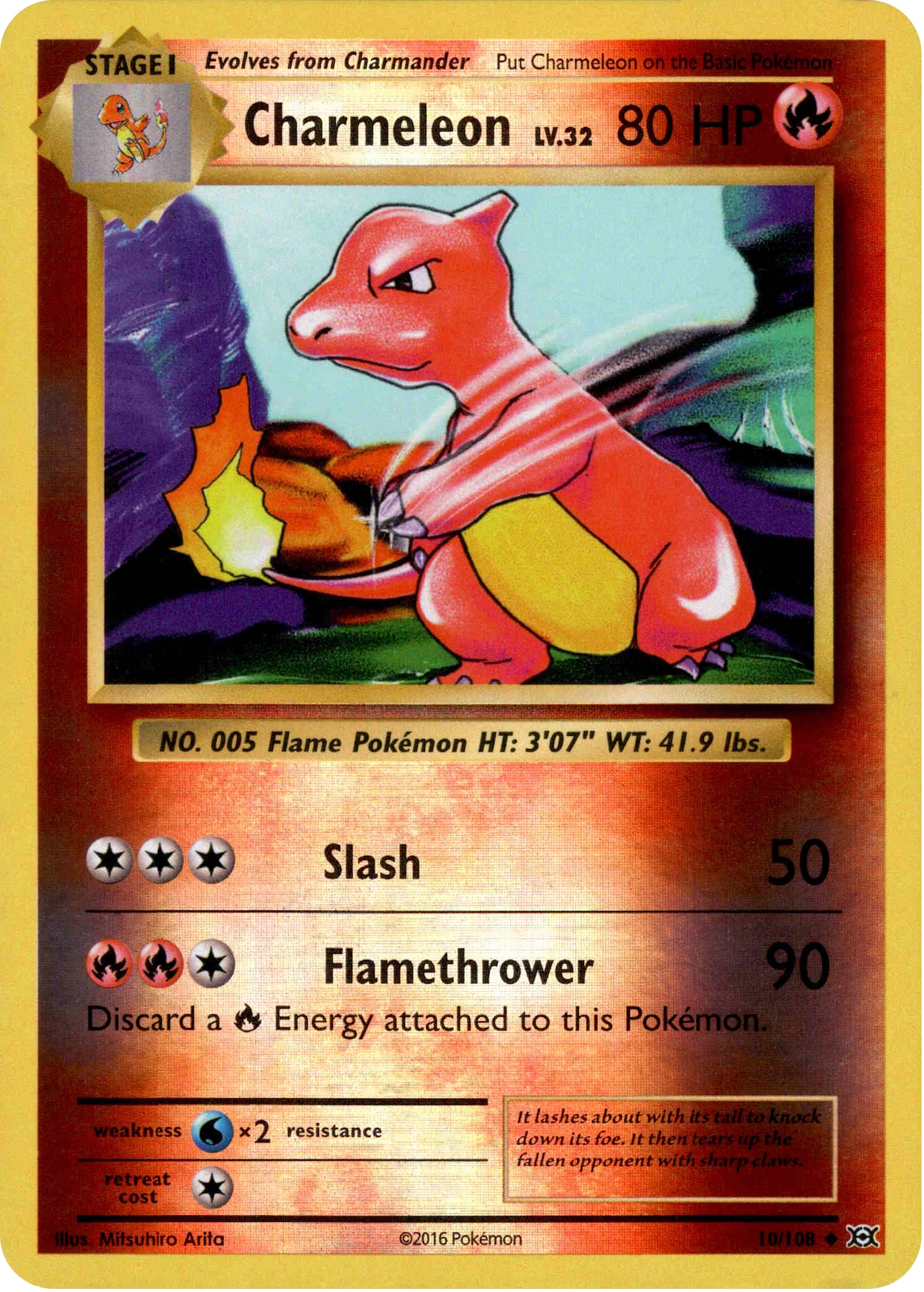 Charmeleon - 10/108 - Evolutions - Reverse Holo - Card Cavern