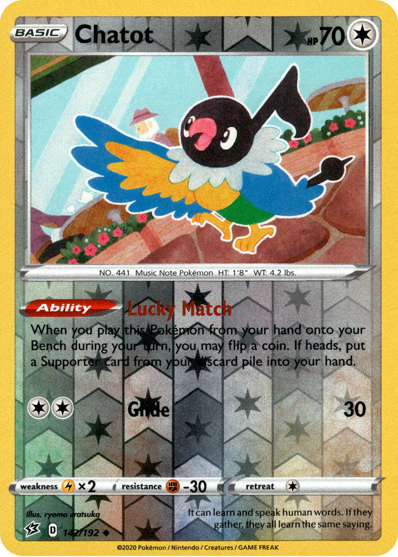 pokemon chatot card Chatot - 142/192 - Rebel Clash