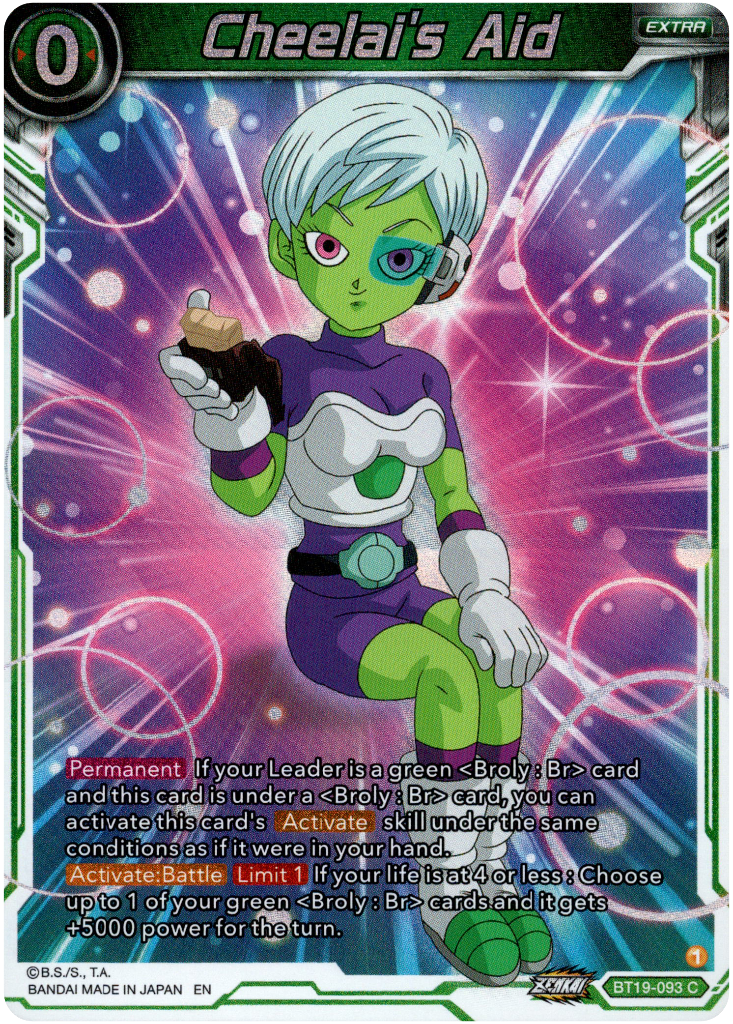 Cheelai's Aid - BT19-093 - Fighter's Ambition - Foil - Card Cavern