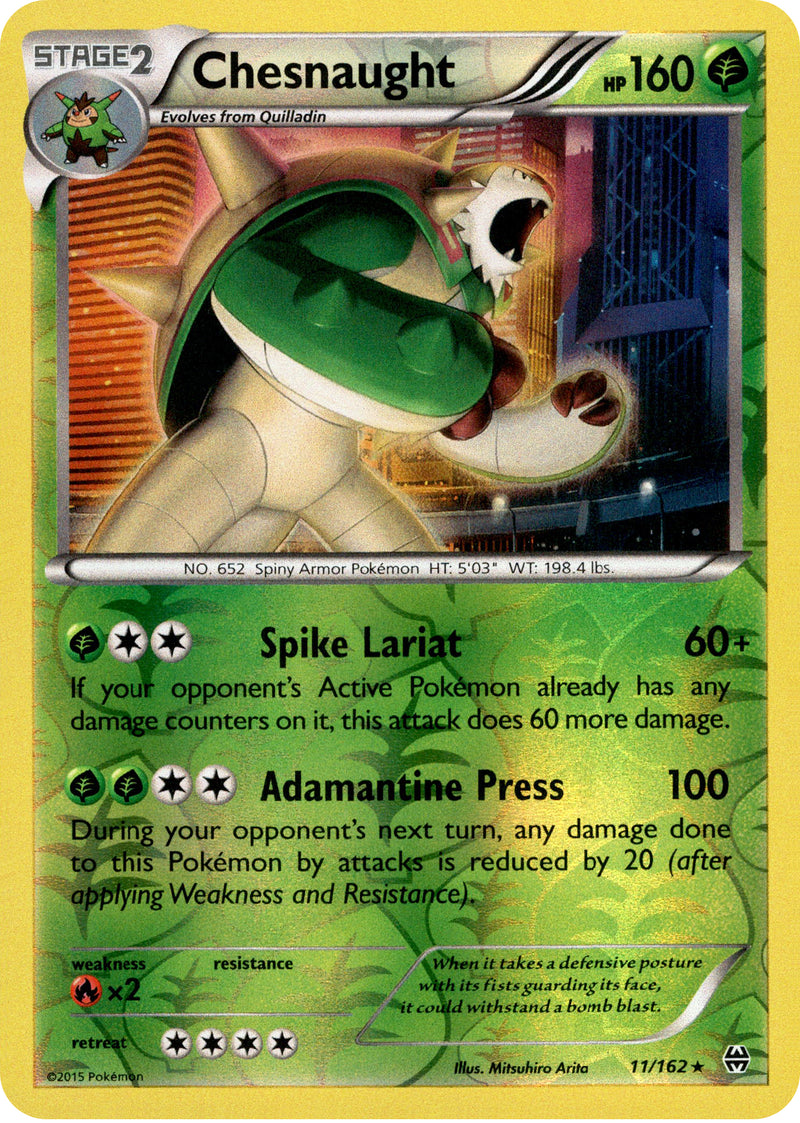 Chesnaught - 11/162 - BREAKthrough - Reverse Holo Card Cavern Trading Cards, LLC Chesnaught - 11/162 - BREAKthrough - Reverse Holo Card Cavern Trading Cards, LLC