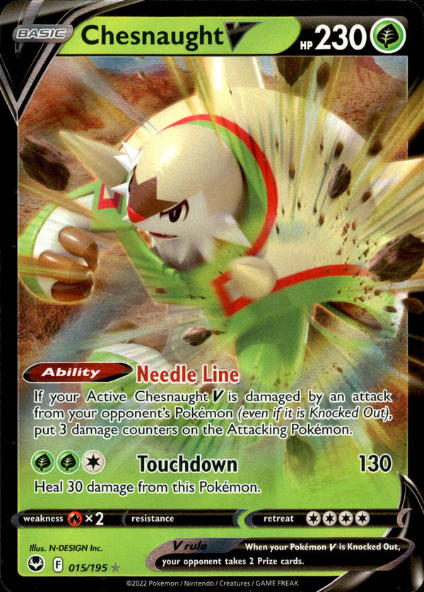 Chesnaught V - 015/195 - Silver Tempest - Card Cavern