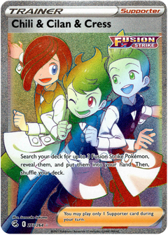 Chili & Cilan & Cress Hyper Rare - 273/264 - Fusion Strike - Holo - Card Cavern