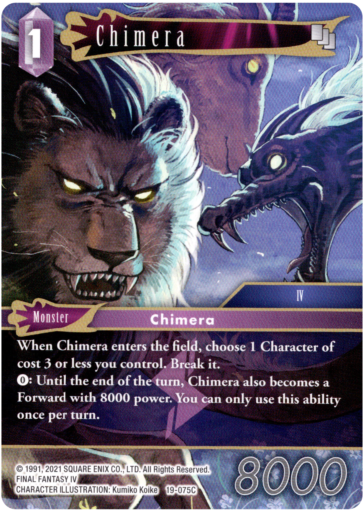 Chimera - 19-075C - From Nightmares - Card Cavern