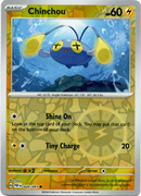 Chinchou - 020/091 - Paldean Fates - Reverse Holo - Card Cavern