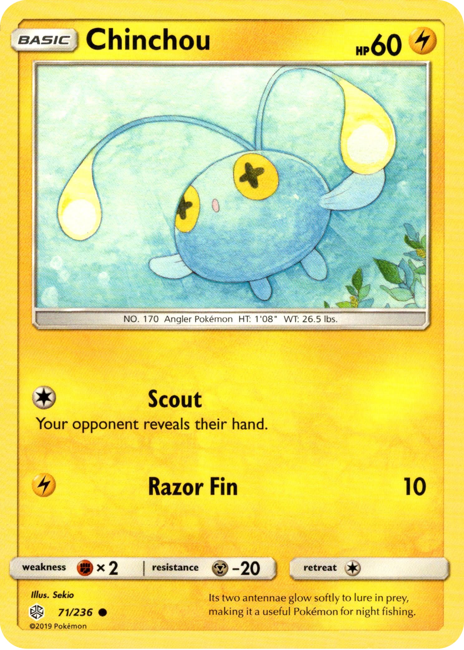 Chinchou - 71/236 - Cosmic Eclipse - Card Cavern