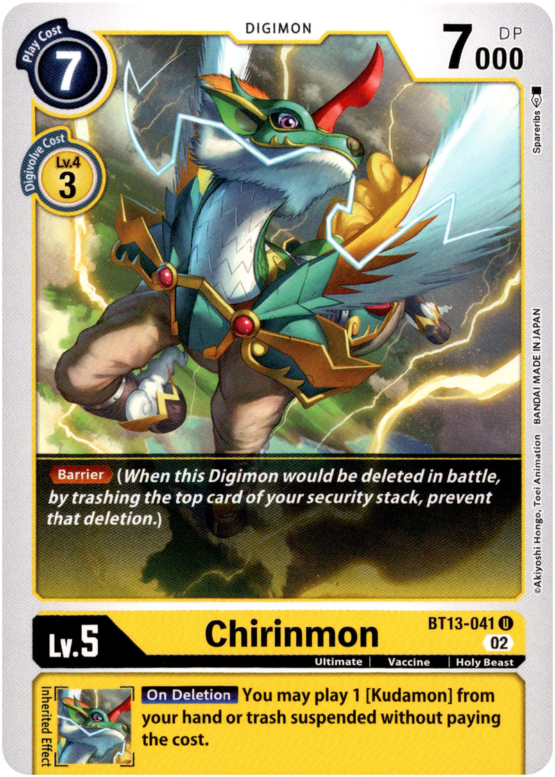 Chirinmon - BT13-041 U - Versus Royal Knight - Card Cavern