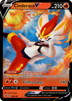 Cinderace V - 35/192 - Rebel Clash - Holo - Card Cavern
