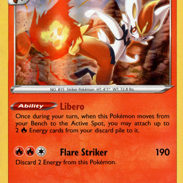 cinderace pokemon card holographic - 34/202 - Sword & Shield green Designs:Design 44 Colorless Artist Yu-Gi-Oh! Official Card Game
