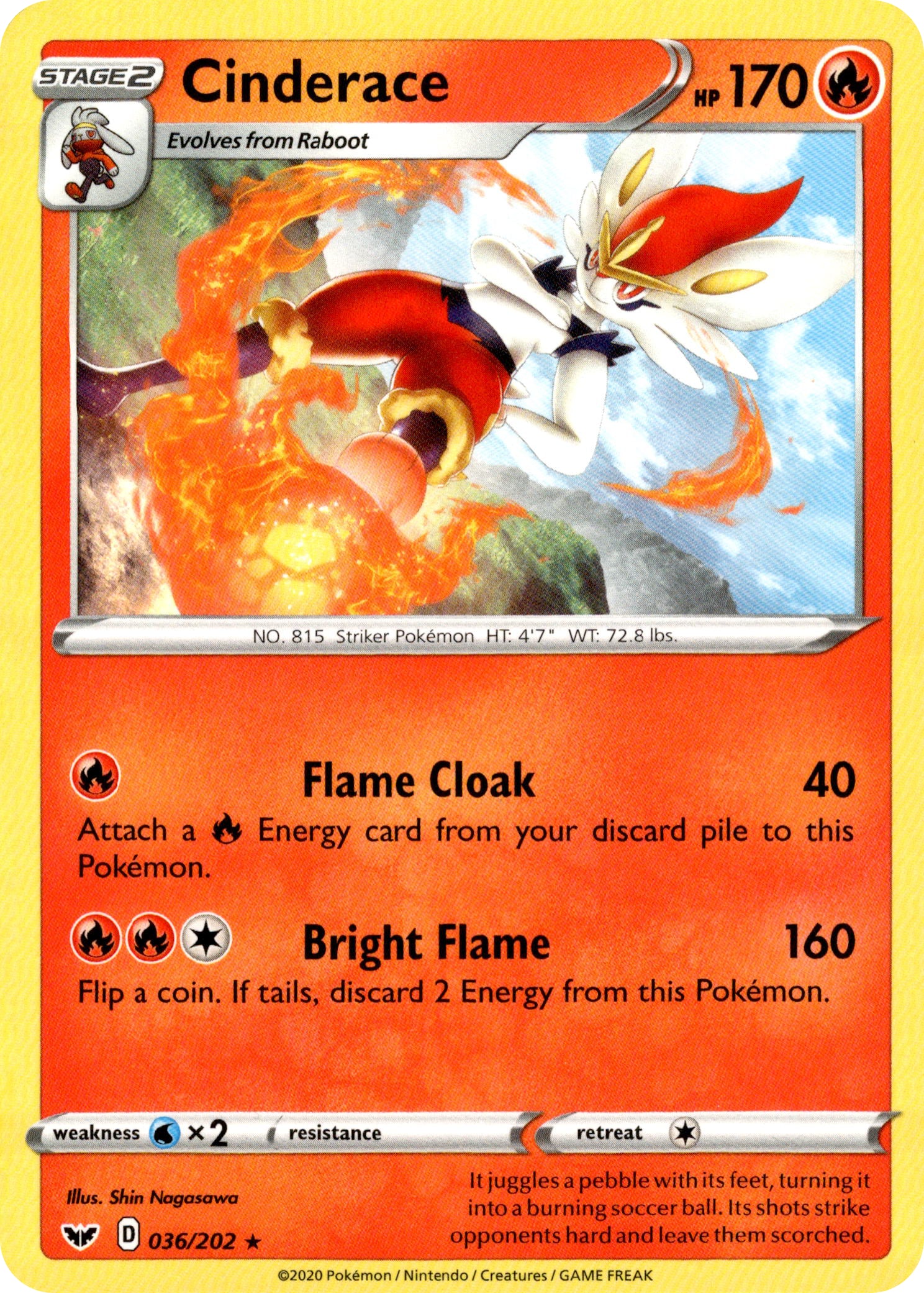 Cinderace - 36/202 - Sword & Shield - Card Cavern