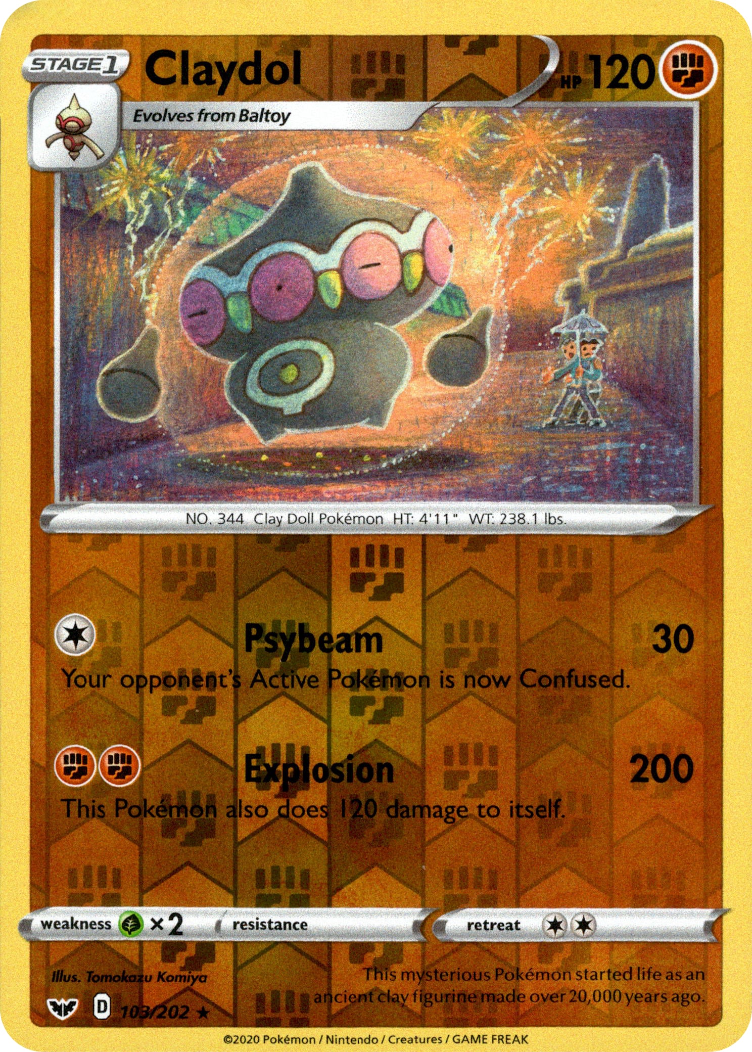 Claydol - 103/202 - Sword & Shield - Reverse Holo - Card Cavern