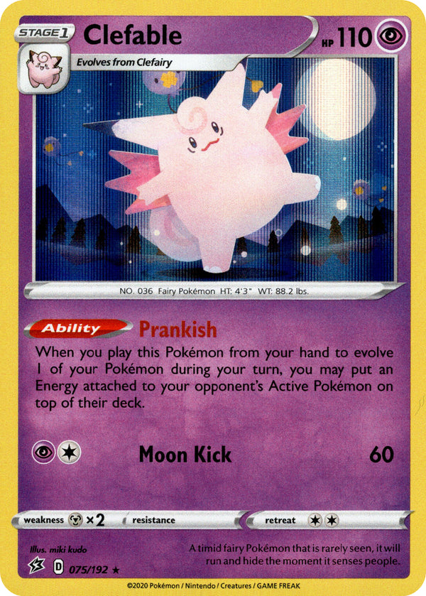 Clefable - 75/192 - Rebel Clash - Holo - Card Cavern