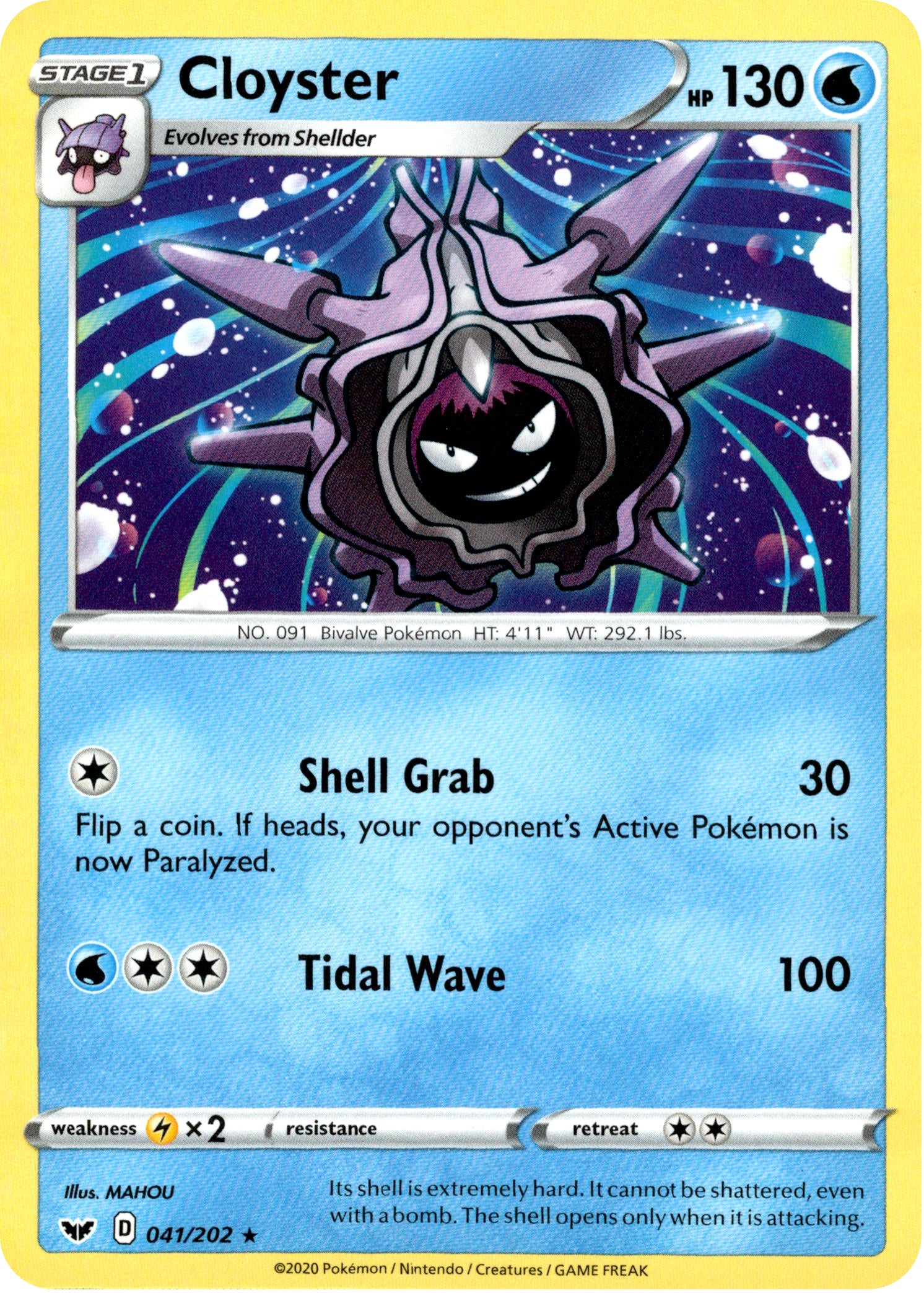 Cloyster - 41/202 - Sword & Shield - Card Cavern
