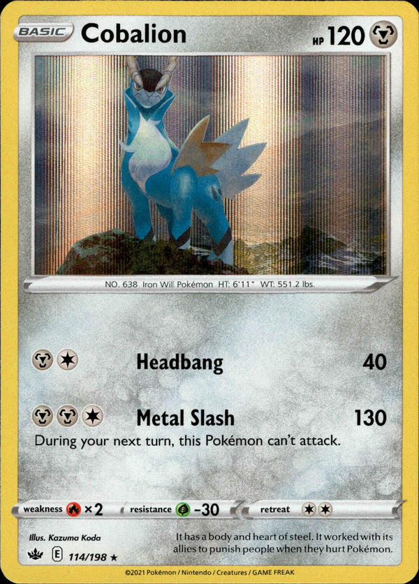 Cobalion - 114/198 - Chilling Reign - Holo - Card Cavern