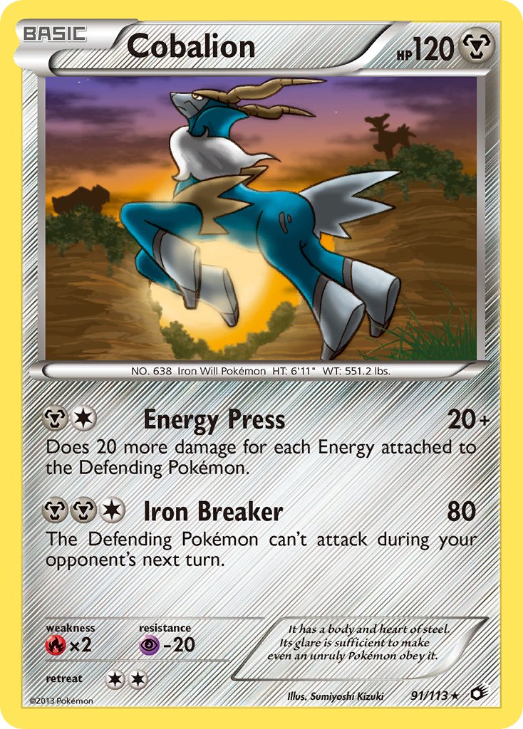 Cobalion - 91/113 - Legendary Treasures - Holo - Card Cavern