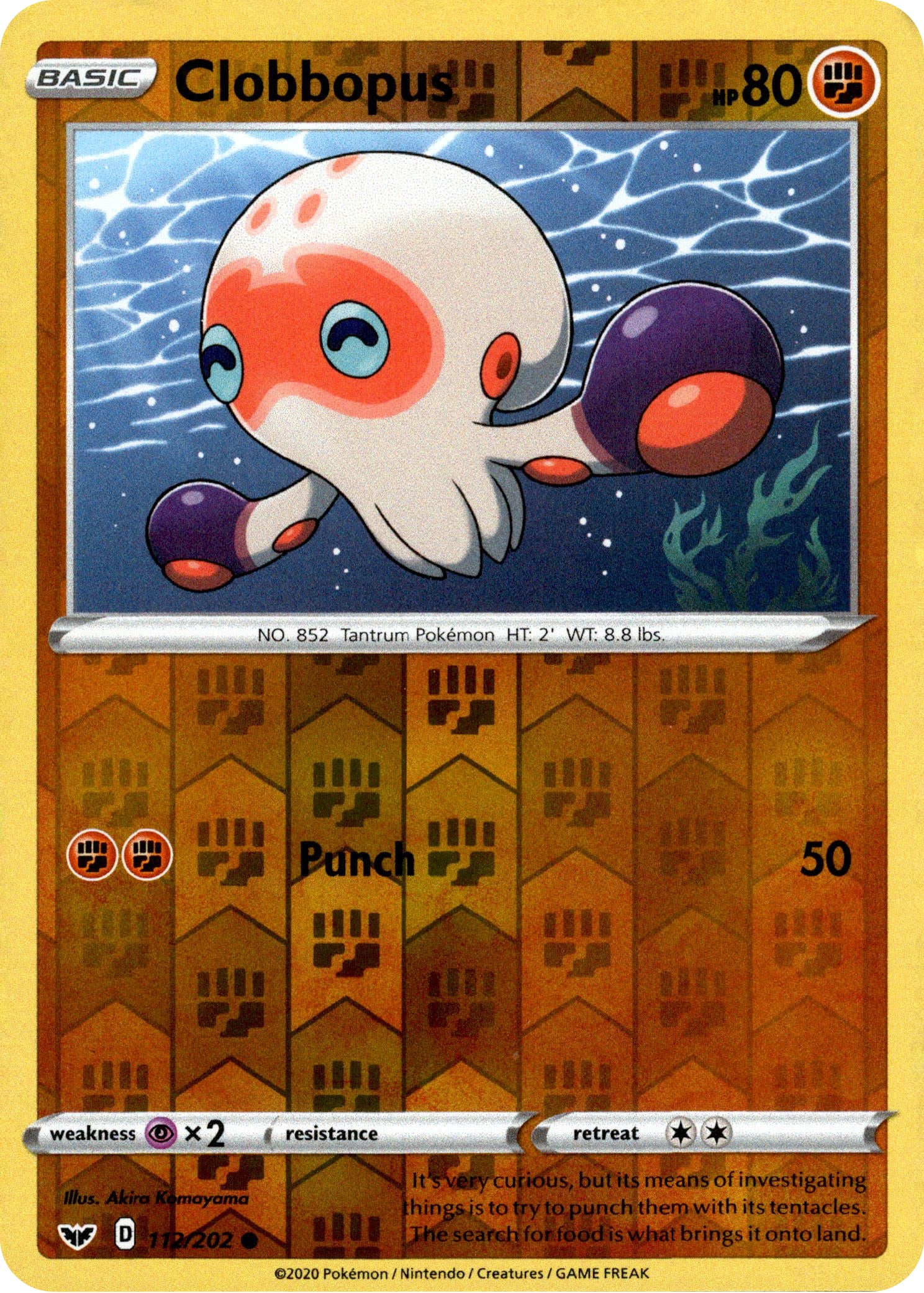 Clobbopus - 112/202 - Sword & Shield - Reverse Holo - Card Cavern