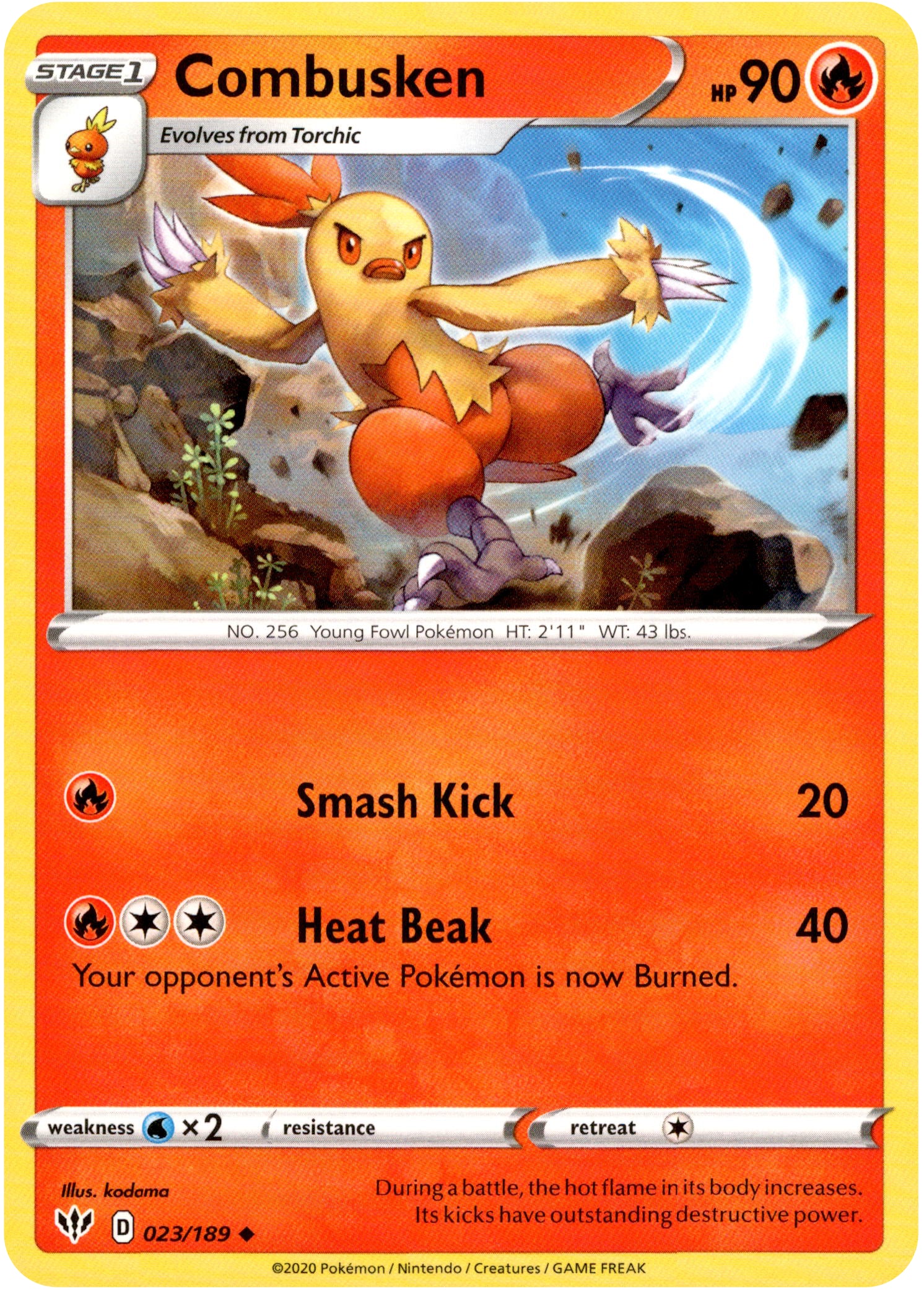 Combusken - 23/189 - Darkness Ablaze - Card Cavern