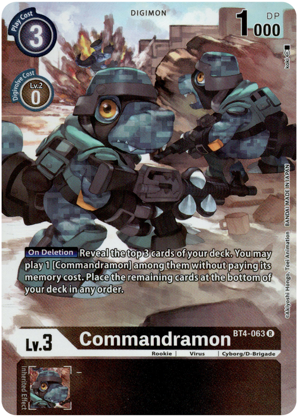 Commandramon Alternate Art - BT4-063 R - Dimensional Phase - Foil - Card Cavern