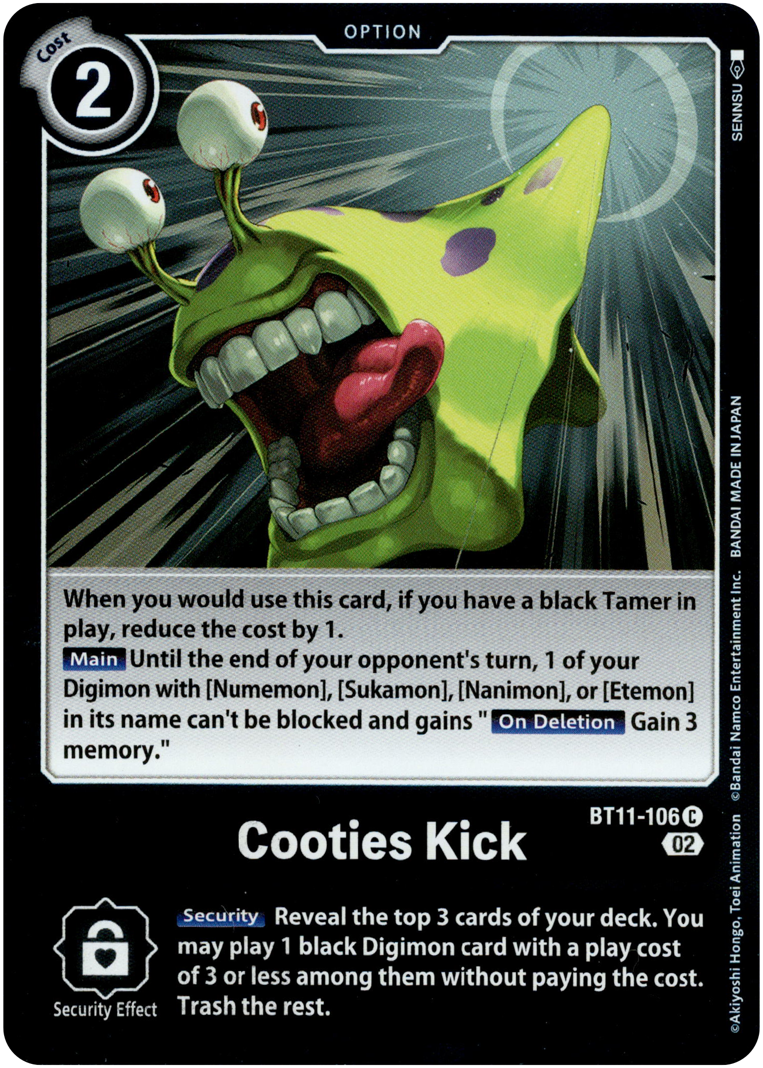 Cooties Kick - BT11-106 C - Dimensional Phase - Foil - Card Cavern