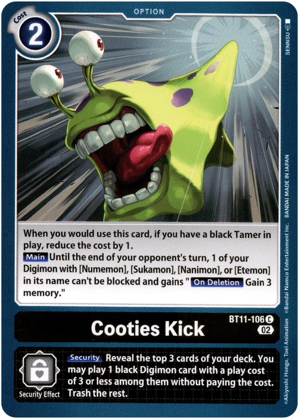 Cooties Kick - BT11-106 C - Dimensional Phase - Card Cavern