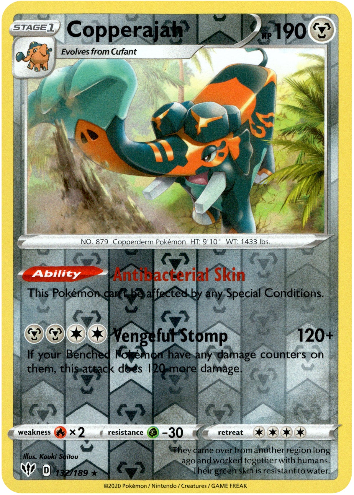 Copperajah - 132/189 - Darkness Ablaze - Reverse Holo - Card Cavern
