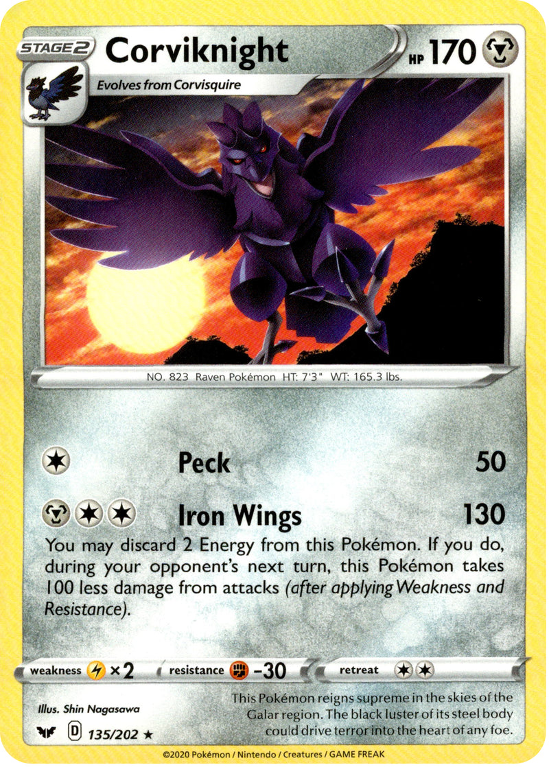 corviknight v pokemon card value Corviknight - 135/202
