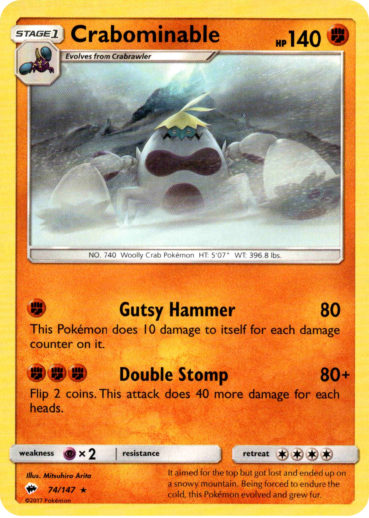 Crabominable - 74/147 - Burning Shadows - Card Cavern