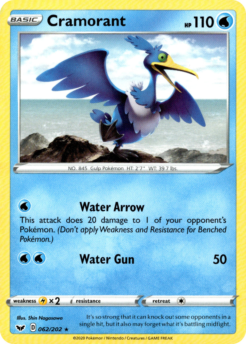cramorant v pokemon card value Cramorant - 62/202