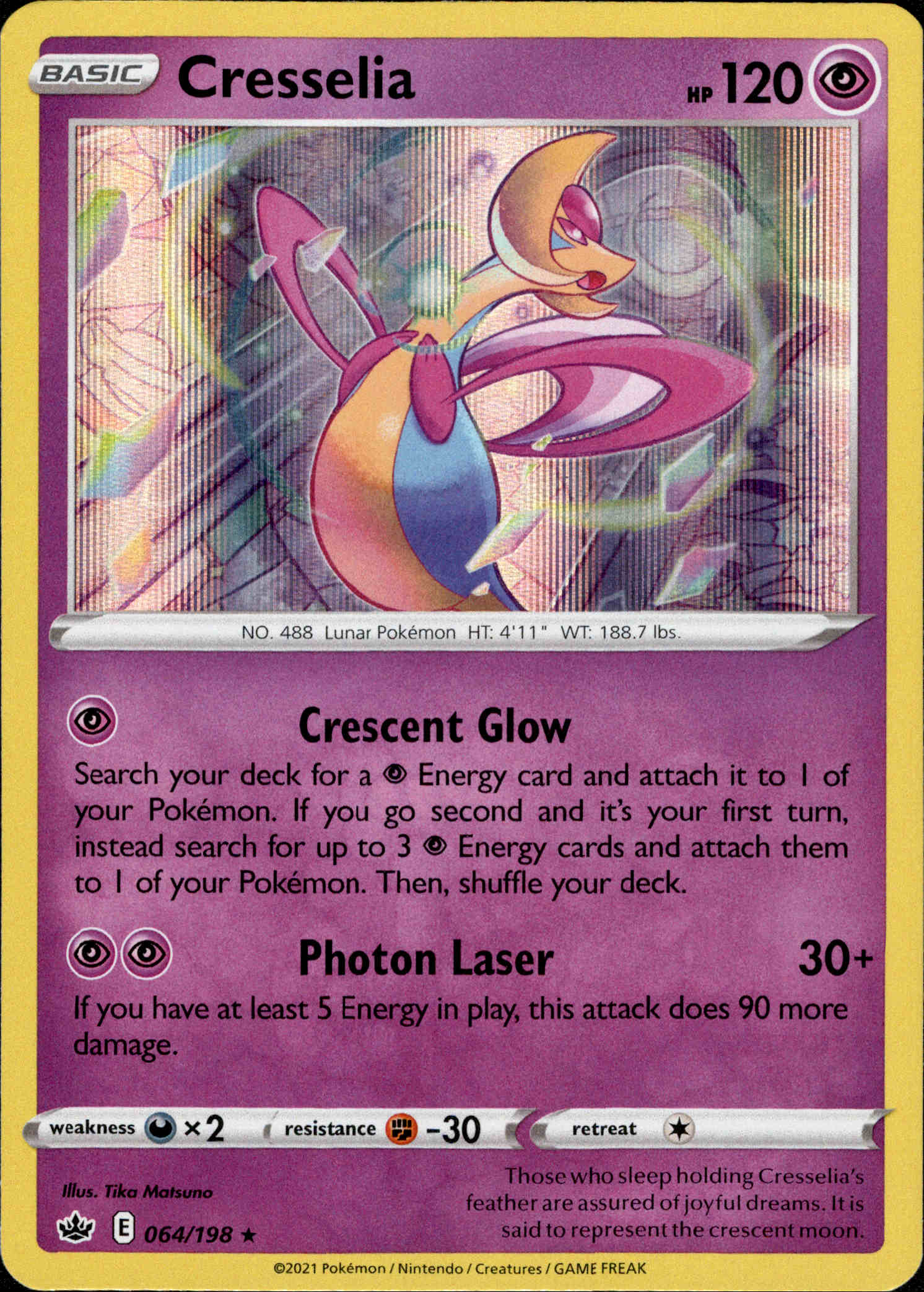 Cresselia - 064/198 - Chilling Reign - Holo - Card Cavern