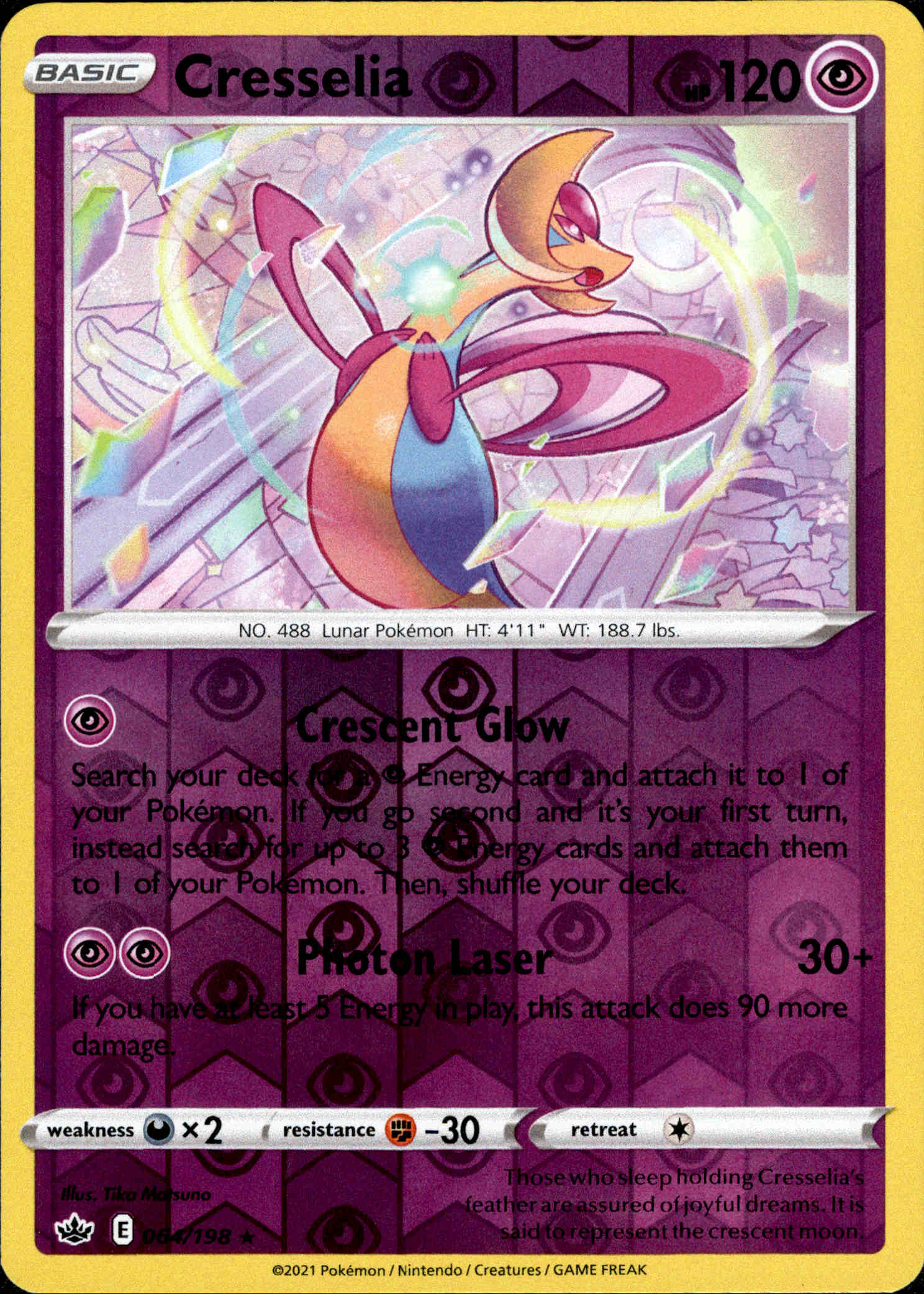 Cresselia - 064/198 - Chilling Reign - Reverse Holo - Card Cavern