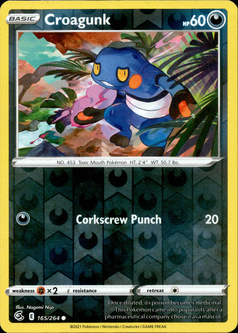 Croagunk - 165/264 - Fusion Strike - Reverse Holo - Card Cavern