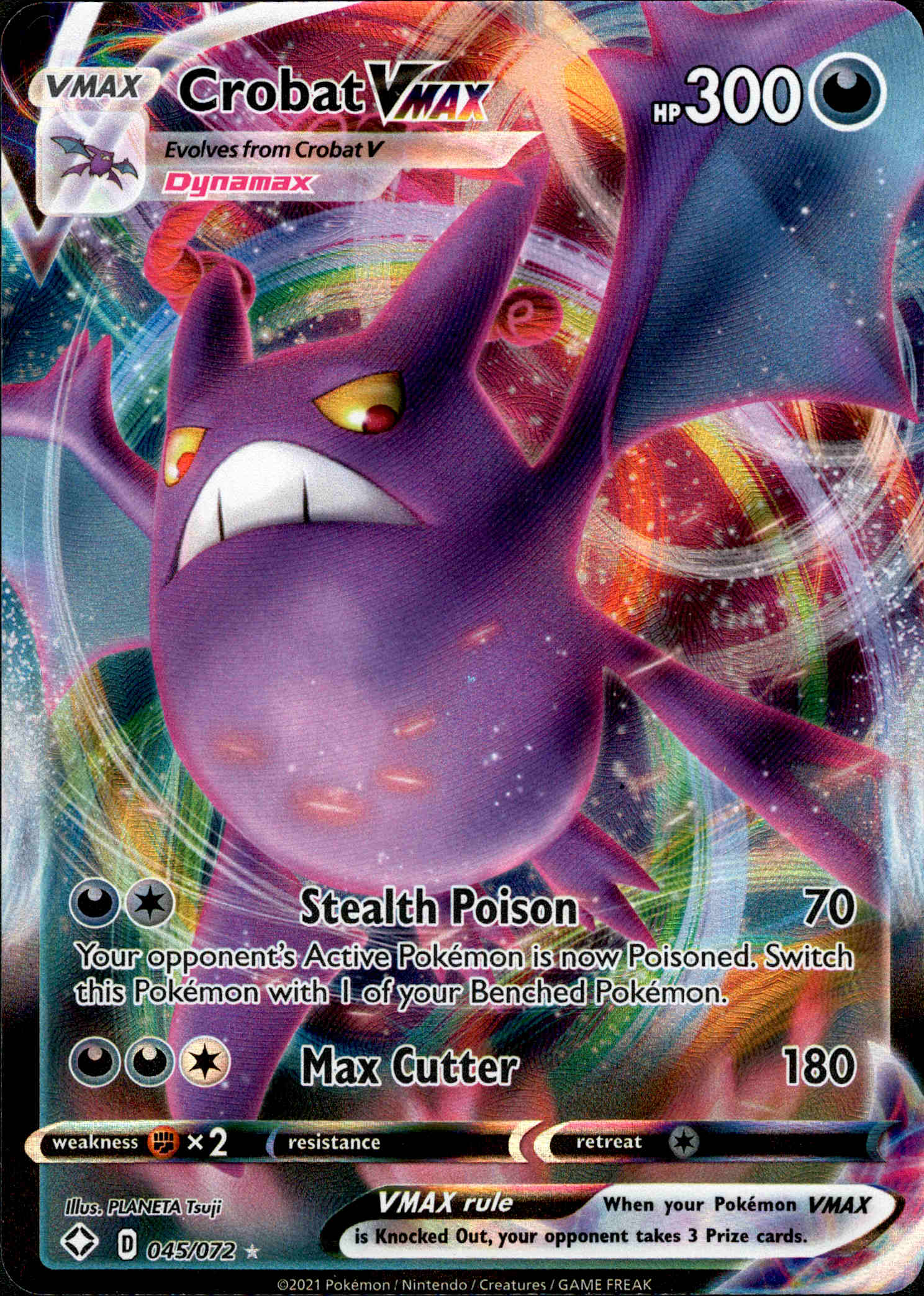 Crobat VMAX - 045/072 - Shining Fates - Holo - Card Cavern
