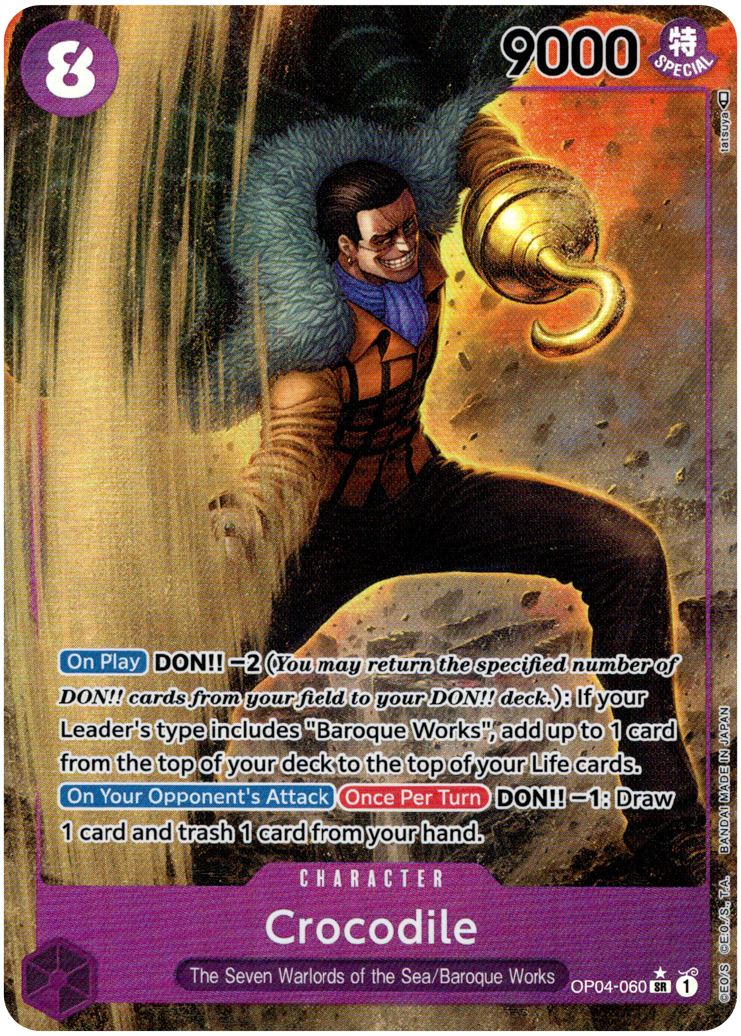 Crocodile Alternate Art - OP04-060 SR - Kingdoms of Intrigue - Foil - Card Cavern