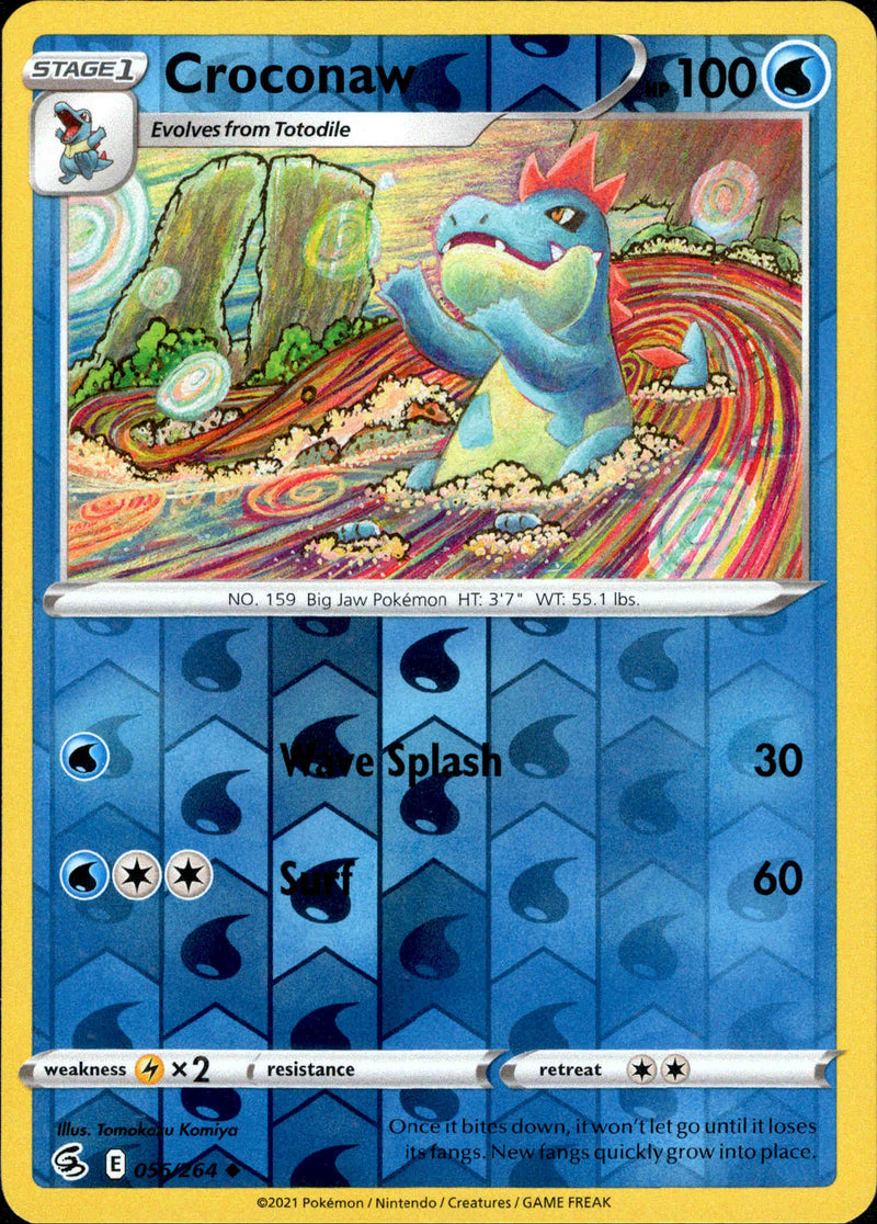 Croconaw - 056/264 - Fusion Strike - Reverse Holo - Card Cavern