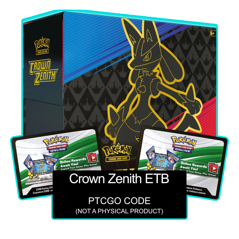 Crown Zenith ETB - Sleeves and Deck Box - PTCGL Code - Card Cavern